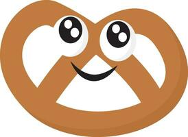 Pretzel, vector or color illustration.