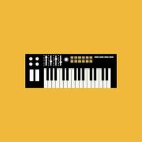 Electronic piano, vector or color illustration.