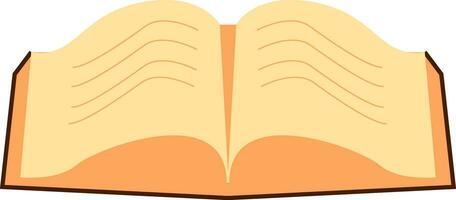 Open book, vector or color illustration.