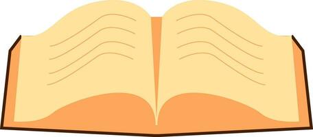 Open book, vector or color illustration.