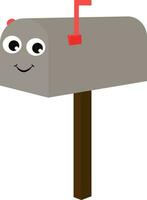 Post box, vector or color illustration.