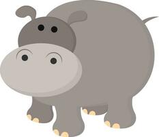 Hippopotamus, vector or color illustration.