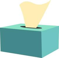 Napkin box, vector or color illustration.