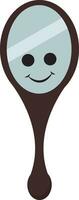 A smiling mirror, vector or color illustration.