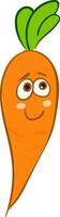 Happy carrot, vector or color illustration.