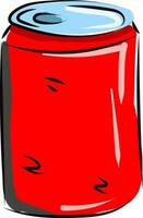 Image of drink to drink - canned beverage, vector or color illustration.