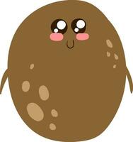 Image of cute potato, vector or color illustration.