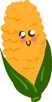 Image of cute corn, vector or color illustration.