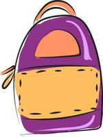 Image of backpack, vector or color illustration.