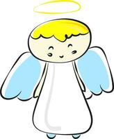 Image of angel, vector or color illustration.