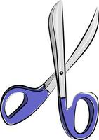 Image of scissors, vector or color illustration.