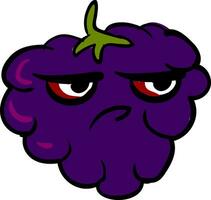 Image of angry blackberry, vector or color illustration.