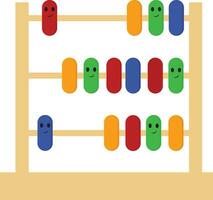 Image of an abacus, vector or color illustration.