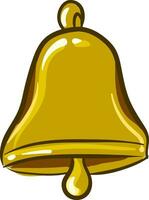 A golden bell vector or color illustration