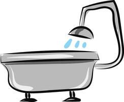 Image of bath - bathtub, vector or color illustration.