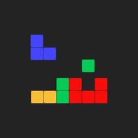 clipart de tetris el mundos más favorito rompecabezas juego vector o color ilustración