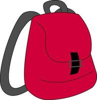 Image of backpack, vector or color illustration.