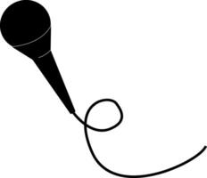 A black microphone, vector or color illustration.