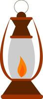 An old kerosene lamp, vector or color illustration