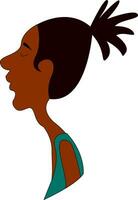 negro mujer , vector o color ilustración