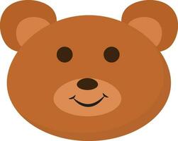 Smiling baby bear , vector or color illustration