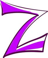 Letter Z alphabet vector or color illustration