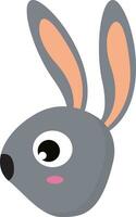 Clipart of the face of a cute little rabbit vector or color illustration