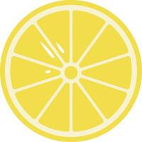 Cartoon sliced yellow lemon vector or color illustration