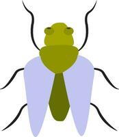 Clipart of a light green bug vector or color illustration