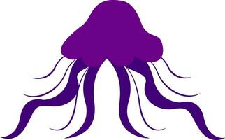 Clipart of a violet-colored jellyfish vector or color illustration