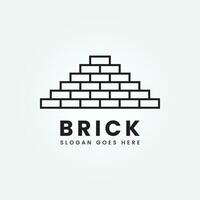 brick, pile and stack balance bricks logo vector illustration design template product