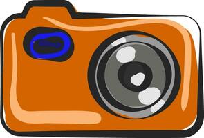 Painting of a camera vector or color illustration