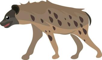 A portrait of a hyena set on isolated white background viewed from the side vector or color illustration