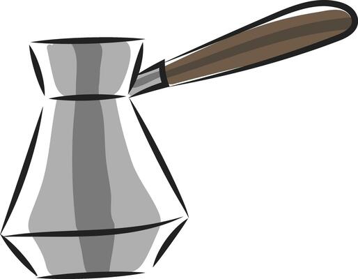 Portrait of a coffee maker suitable for home vector or color illustration