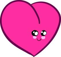 Emoji of a cute pink heart vector or color illustration