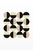 Abstract Geometric Bauhaus Wall Decoration Poster. Mid Century Modern Wall Art vector