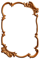 AI generated Old Border Frame PNG Transparent Background