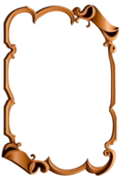 AI generated Old Border Frame PNG Transparent Background