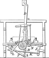 aserradura máquina Clásico ilustración. vector