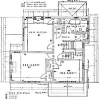 Second Floor Residence Plan is the conventional dimensions vintage engraving. vector