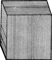 cubo de hierro pirita, Clásico ilustración. vector