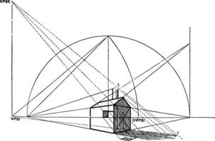 edificio dibujo, romano imperio, Clásico grabado. vector