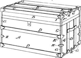 rectangular maletero guarnición Clásico ilustración vector
