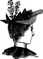 Decorative Hat, vintage engraving. vector