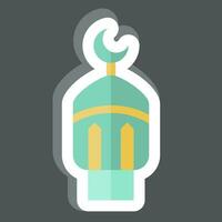 Sticker Lantern. related to Ramadan symbol. simple design editable. simple illustration vector