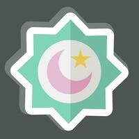 Sticker Rub el Hizb. related to Ramadan symbol. simple design editable. simple illustration vector