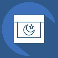 Icon Ramada. related to Ramadan symbol. long shadow style. simple design editable. simple illustration vector