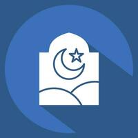 Icon Window. related to Ramadan symbol. long shadow style. simple design editable. simple illustration vector