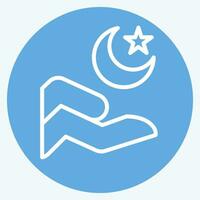 Icon Islam. related to Ramadan symbol. blue eyes style. simple design editable. simple illustration vector