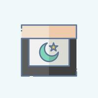 Icon Ramada. related to Ramadan symbol. doodle style. simple design editable. simple illustration vector